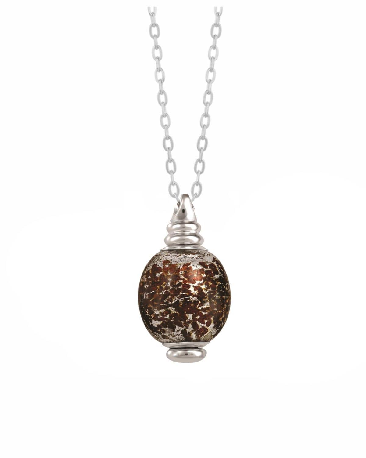 Cara Keepsakes Murano Glass Pendant Urns Murano Glass Pendant Urn - 'Everlasting Embrace' Olive