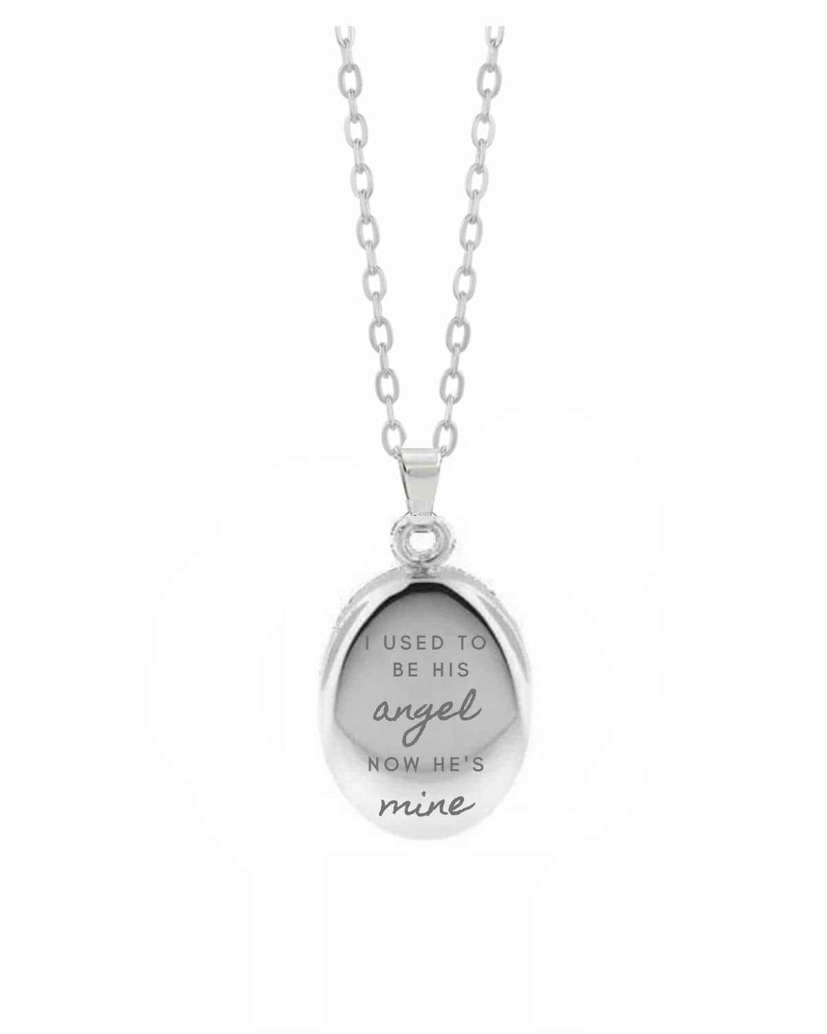 Cara Keepsakes Silver Pendant Urns 'I Used To Be His Angel' Pendant Urn