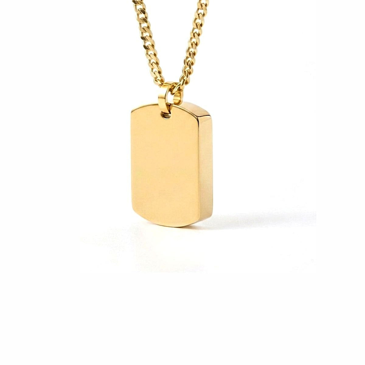 Cara Keepsakes Stainless Steel Gold Tag Pendant Urn