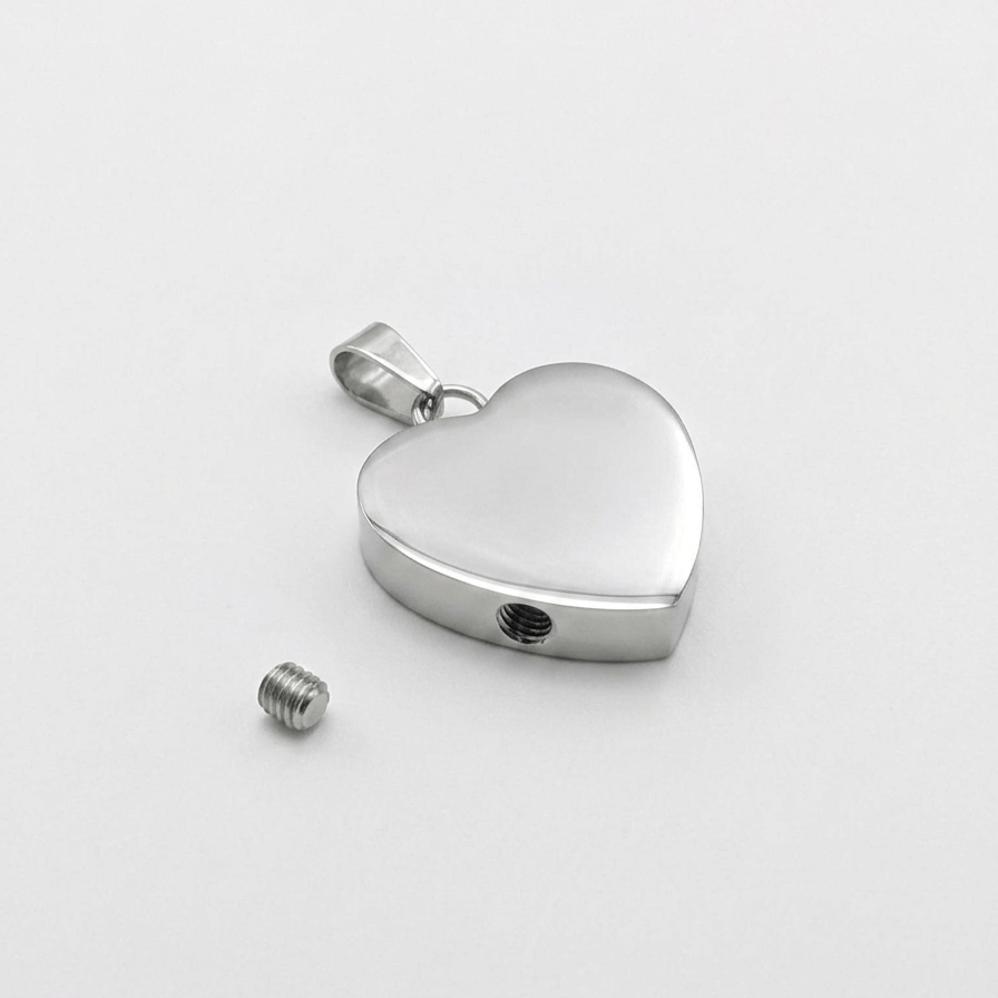 Cara Keepsakes Stainless Steel Stainless Steel Heart Pendant Urn