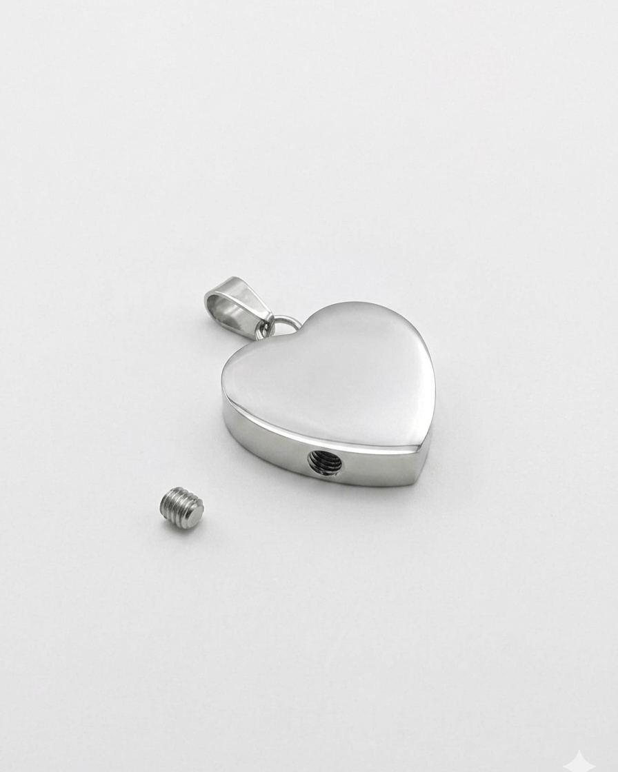 Cara Keepsakes Stainless Steel Stainless Steel Heart Pendant Urn