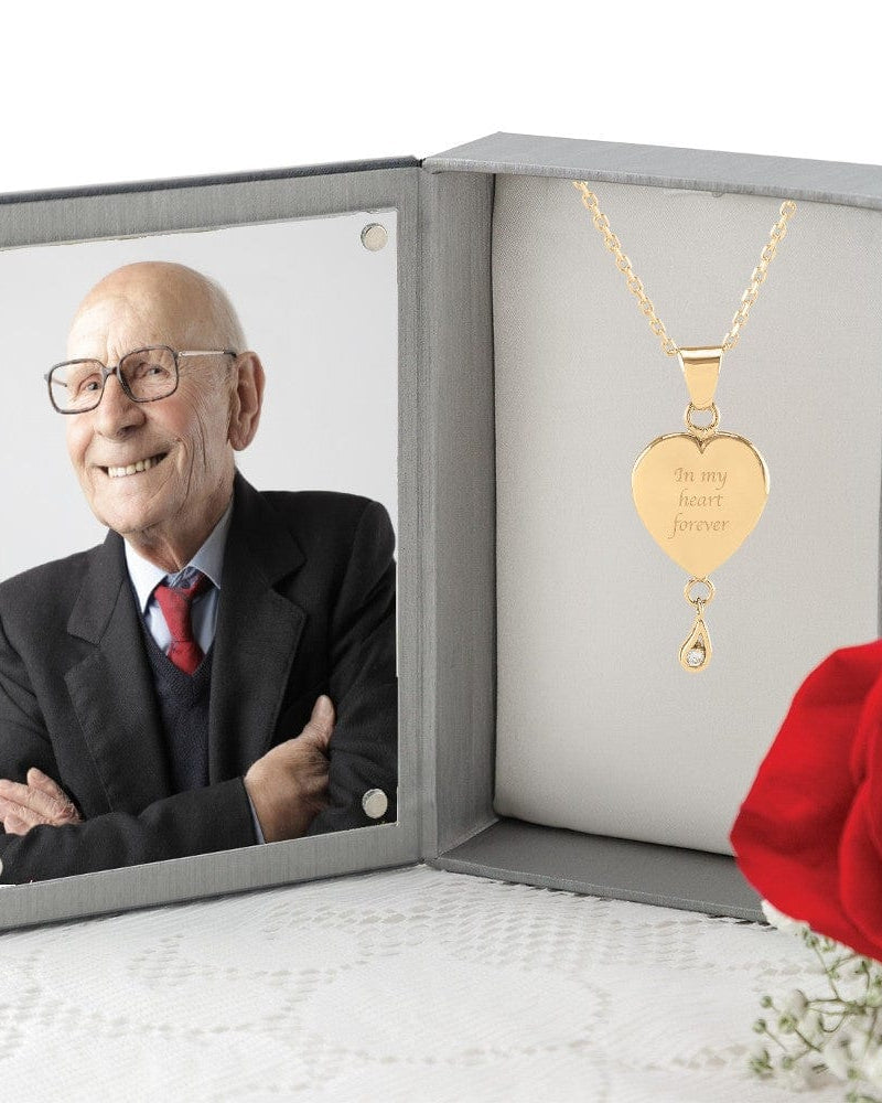 Cara Keepsakes Gold Pendant Urns Birthstone Heart Pendant Urn (10K)