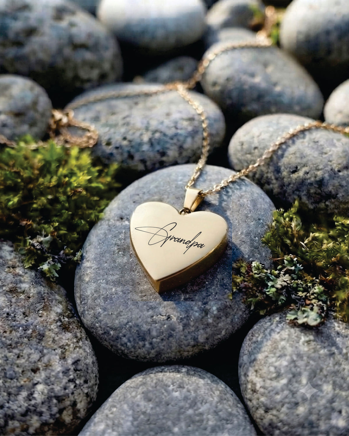 Cara Keepsakes Stainless Steel Gold-Plated Stainless Steel Heart Pendant Urn