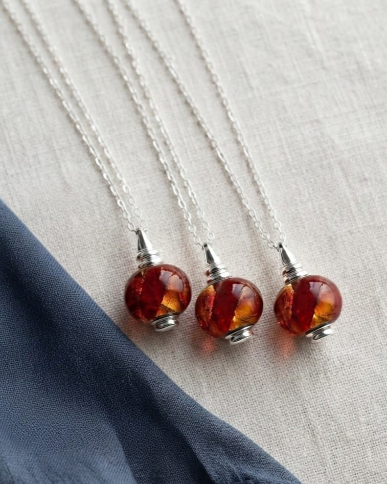 Cara Keepsakes Murano Glass Pendant Urns Murano Glass Pendant Urn - 'Beyond the Sunset' Bead