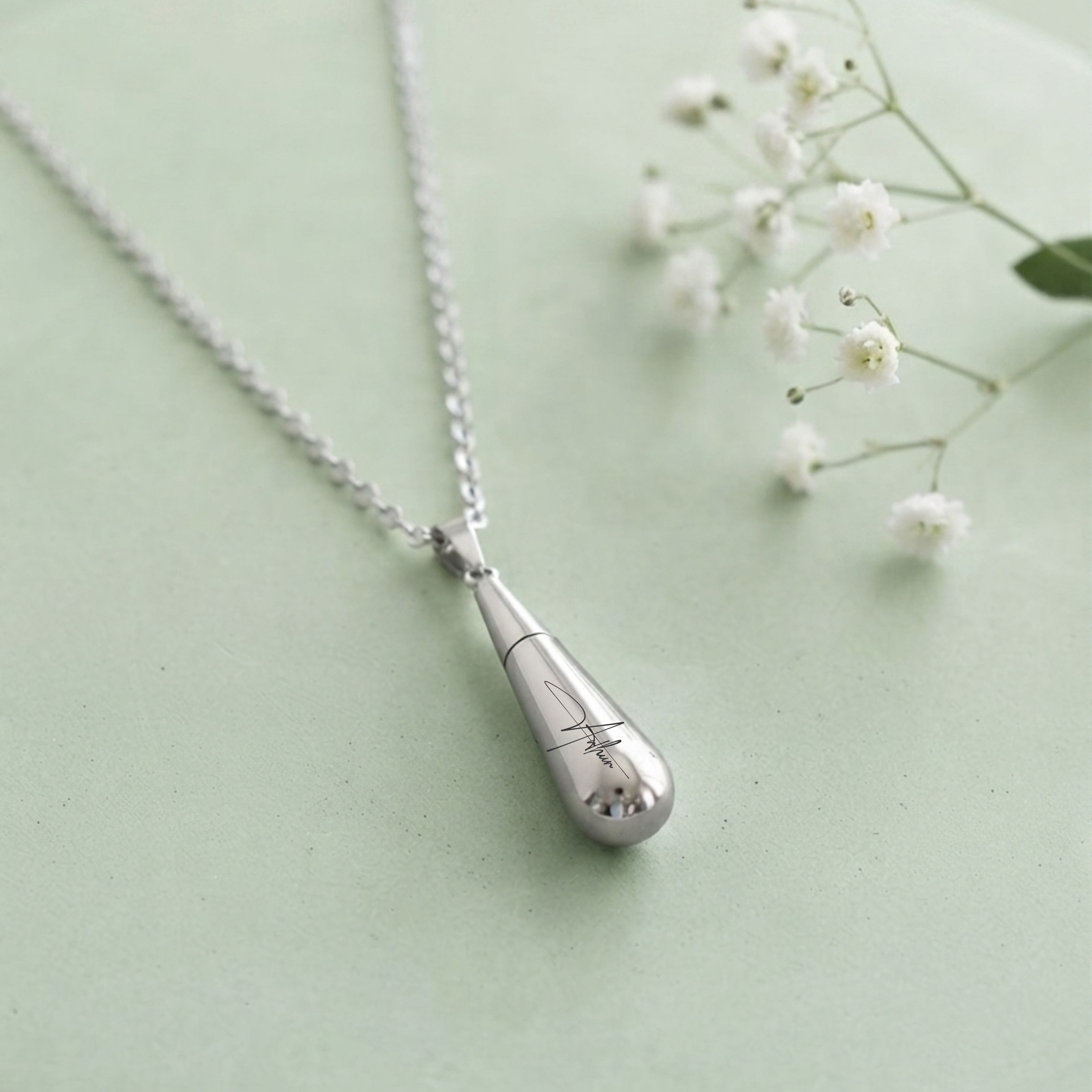 Cara Keepsakes Stainless Steel Stainless Steel Raindrop Urn