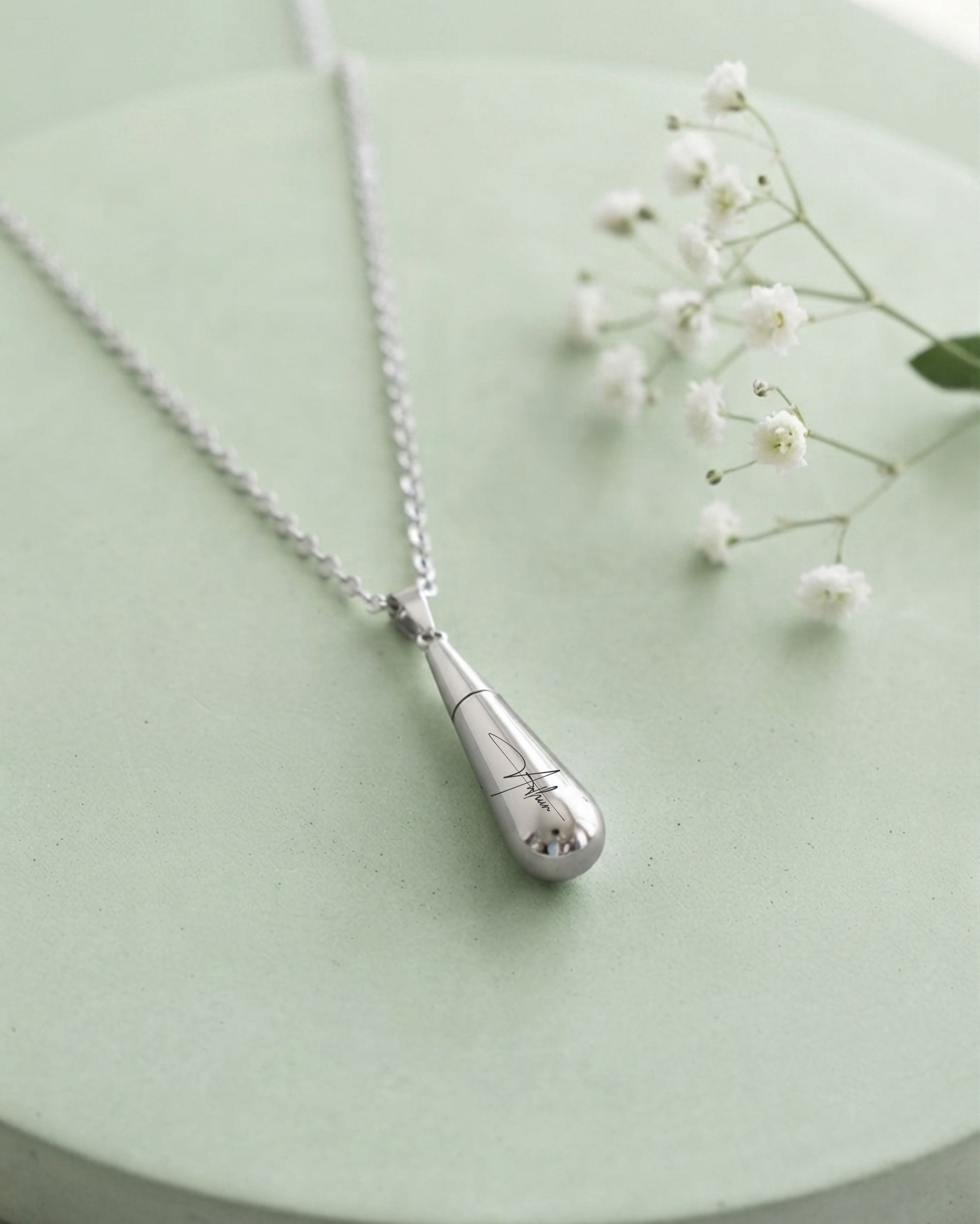 Cara Keepsakes Stainless Steel Stainless Steel Raindrop Urn