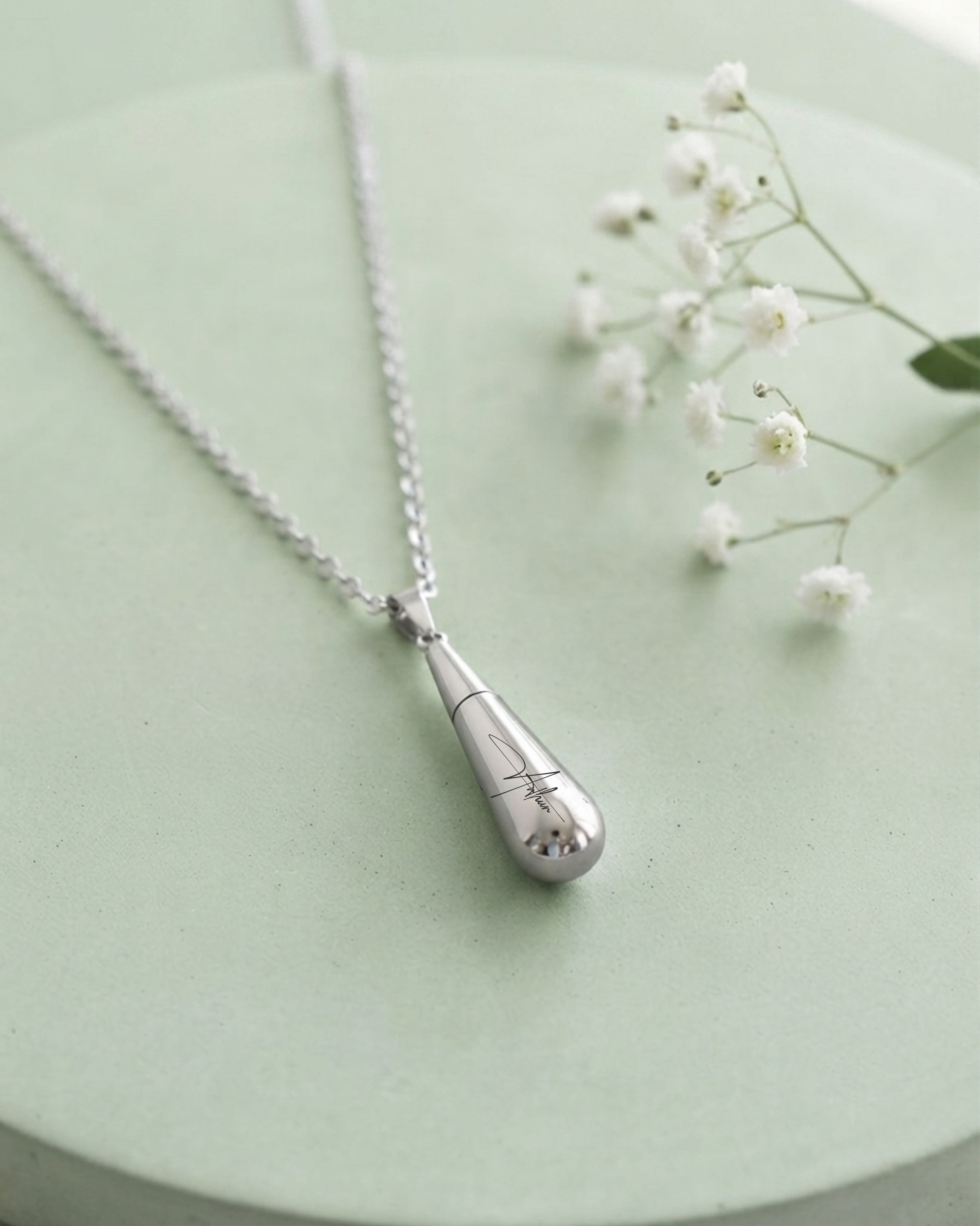 Cara Keepsakes Stainless Steel Stainless Steel Raindrop Urn