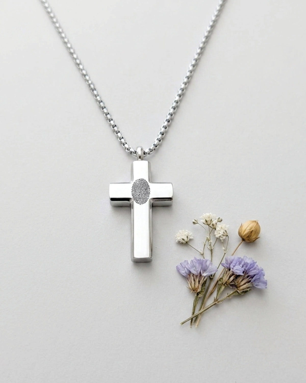 Cara Keepsakes Stainless Steel Stainless Steel Cross Pendant Urn