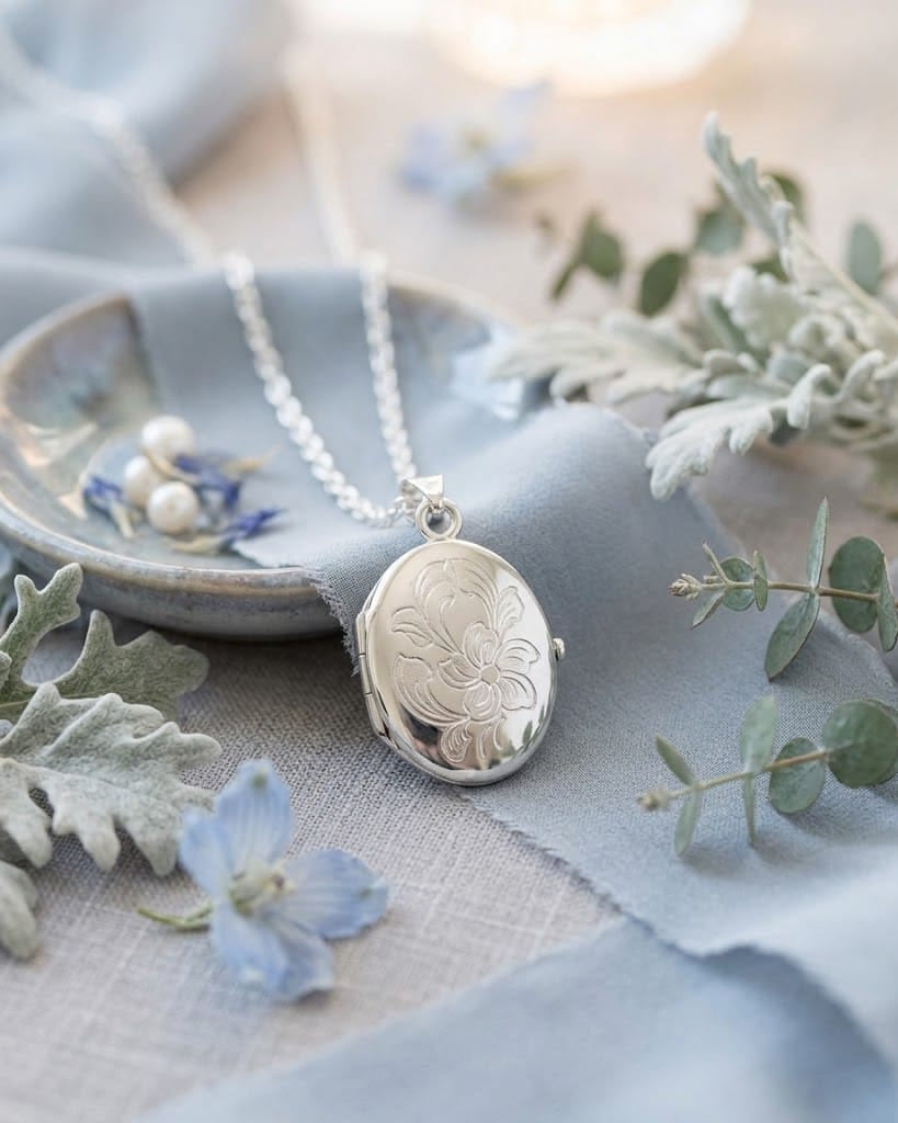 Cara Keepsakes Silver Locket Urns 'Wildflower' Locket Urn