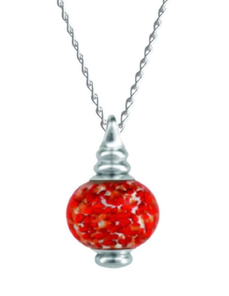 Murano glass necklace urn for cremated remains