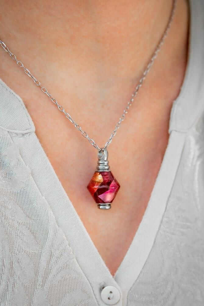 Cara Keepsakes Murano Glass Pendant Urns Murano Glass Pendant Urn - 'Beyond the Sunset'