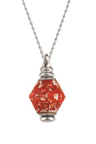Murano glass necklace urn for cremated remains