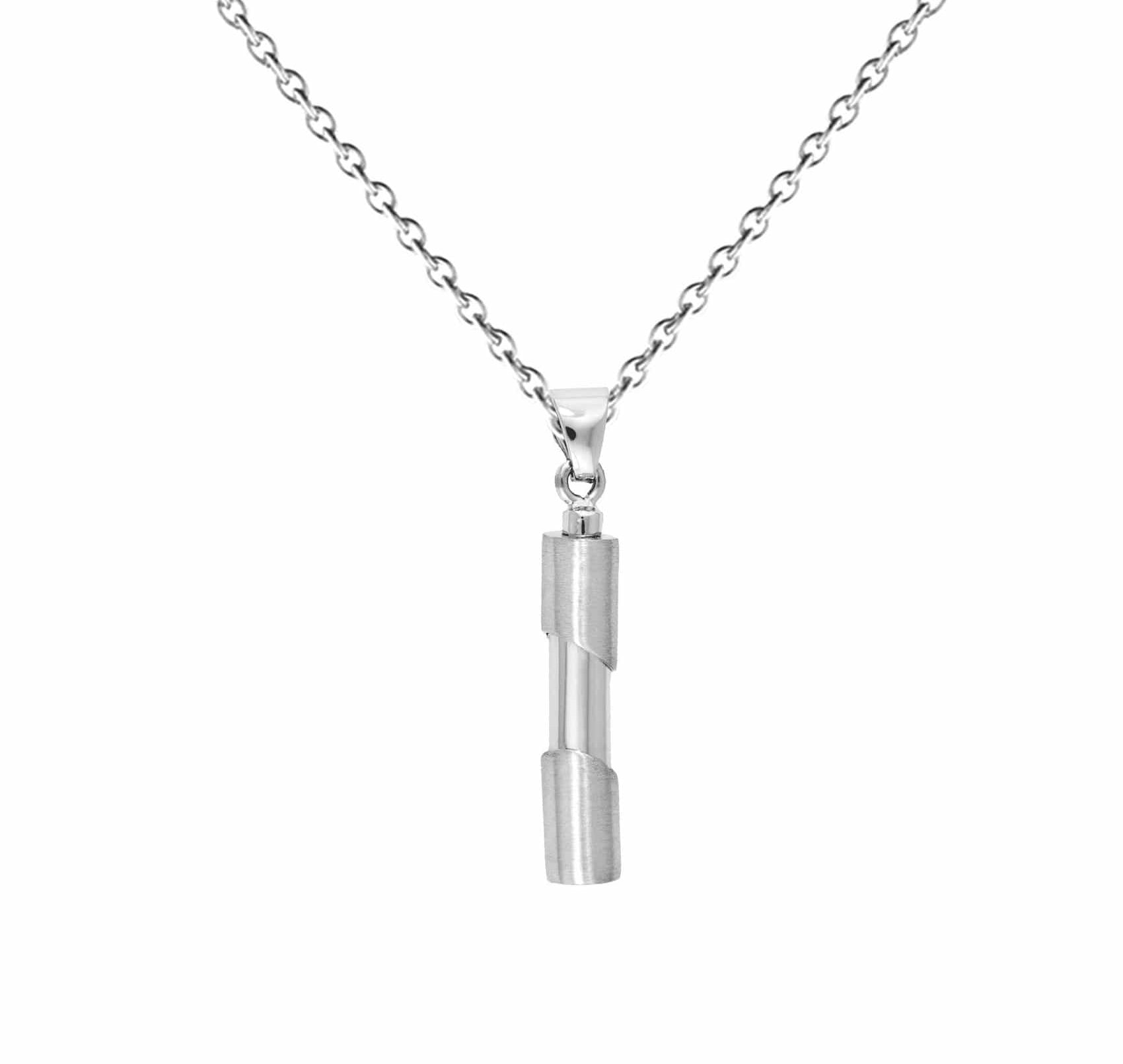 Cara Keepsakes Silver Pendant Urns Cylinder Pendant Urn