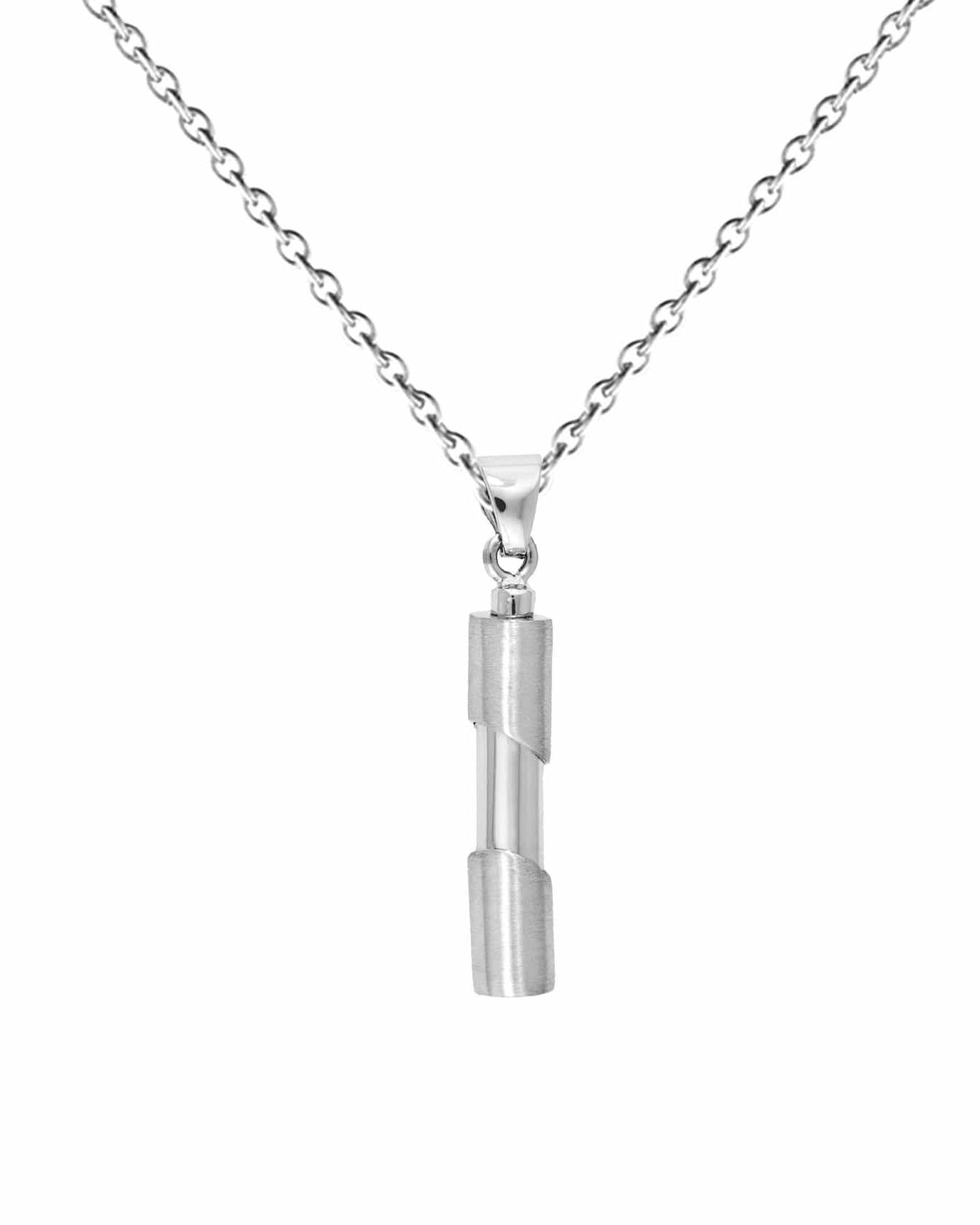 Cara Keepsakes Silver Pendant Urns Cylinder Pendant Urn