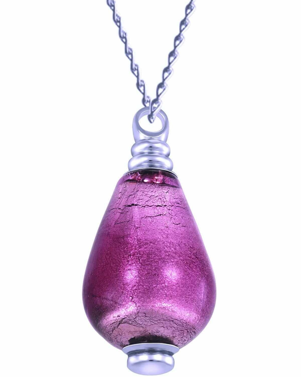 Cara Keepsakes Murano Glass Pendant Urn - 'Orchid Mist'
