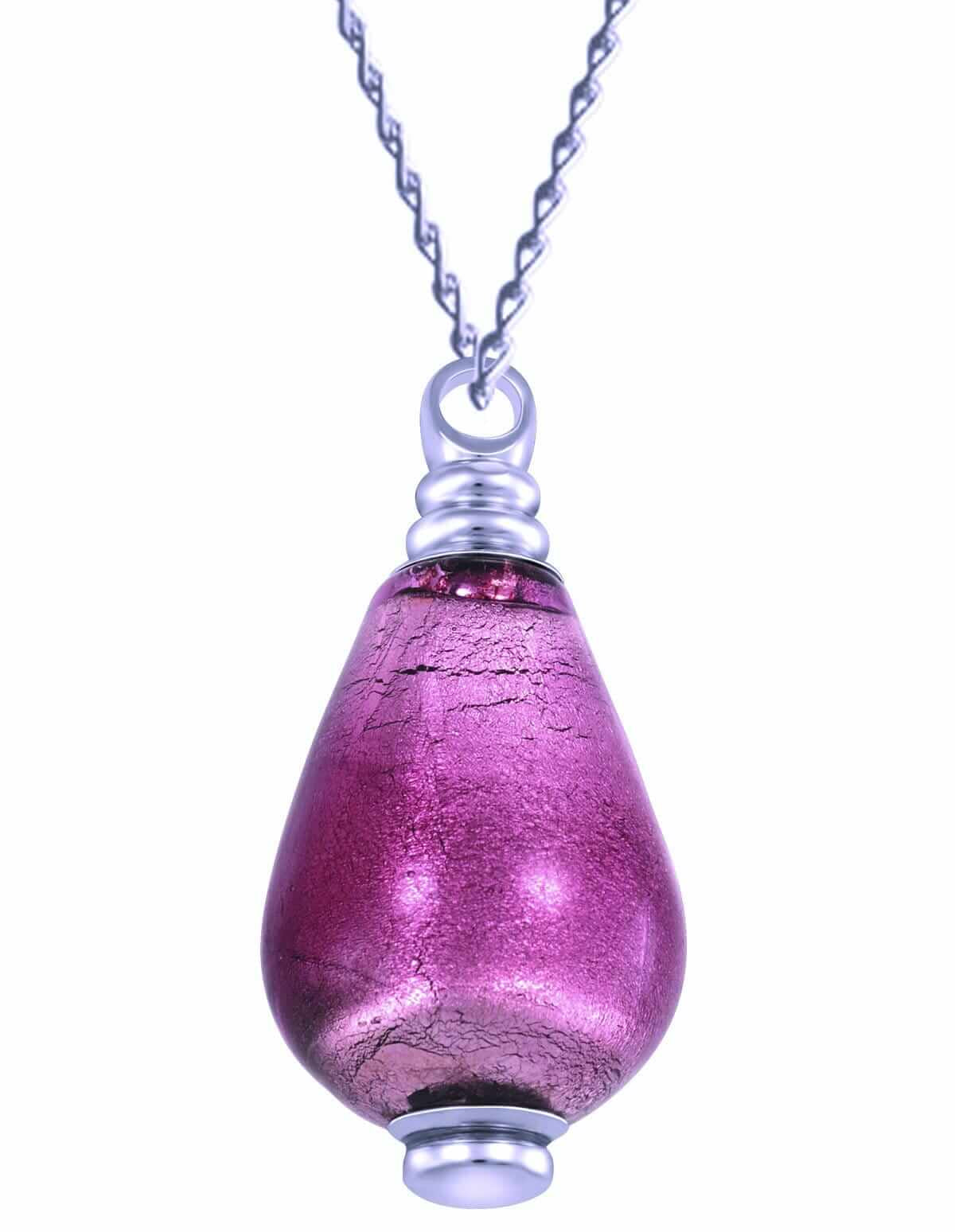 Cara Keepsakes Murano Glass Pendant Urn - 'Orchid Mist'