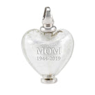 Cara Keepsakes Murano Glass Heart Urn - April sample engraving