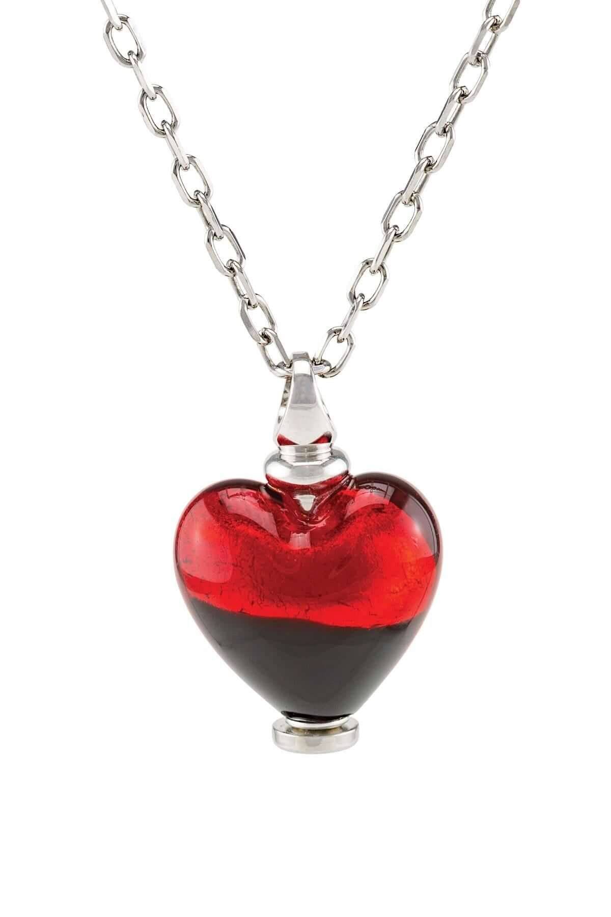 Cara Keepsakes Murano Glass Heart Urn - 'Everlasting Love'