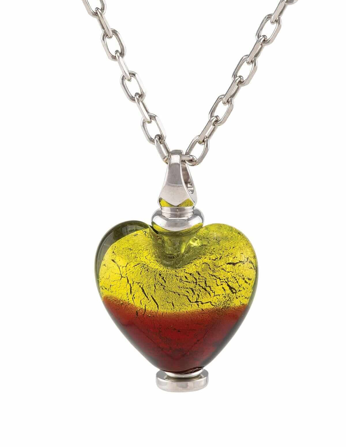 Cara Keepsakes Murano Glass Heart Urn - 'Guiding Light'