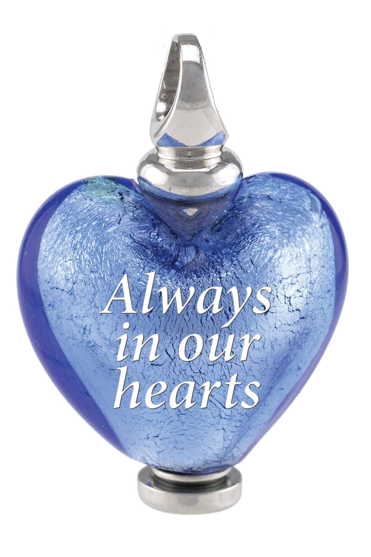 Cara Keepsakes Murano Glass Heart Urns Murano Glass Heart Urn - September