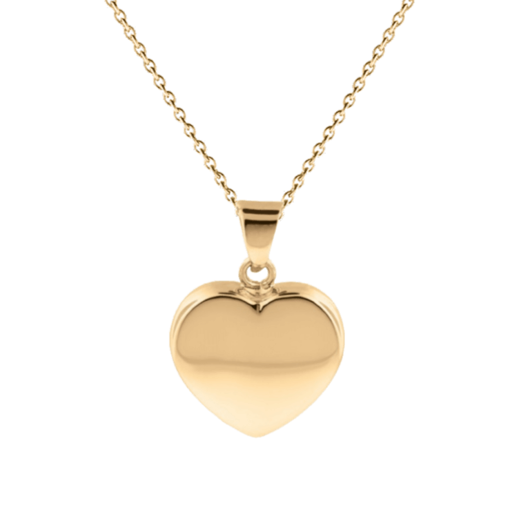 Cara Keepsakes Gold Pendant Urns Gold Heart Pendant Urn (10K)