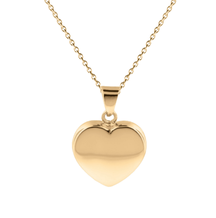 Cara Keepsakes Gold Pendant Urns Gold Heart Pendant Urn (10K)