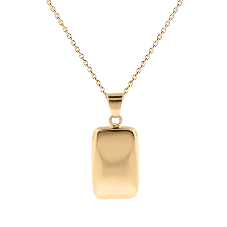 Cara Keepsakes Gold Locket Urns Gold Rectangle Pendant Urn (10K)