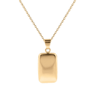 Cara Keepsakes Gold Locket Urns Gold Rectangle Pendant Urn (10K)