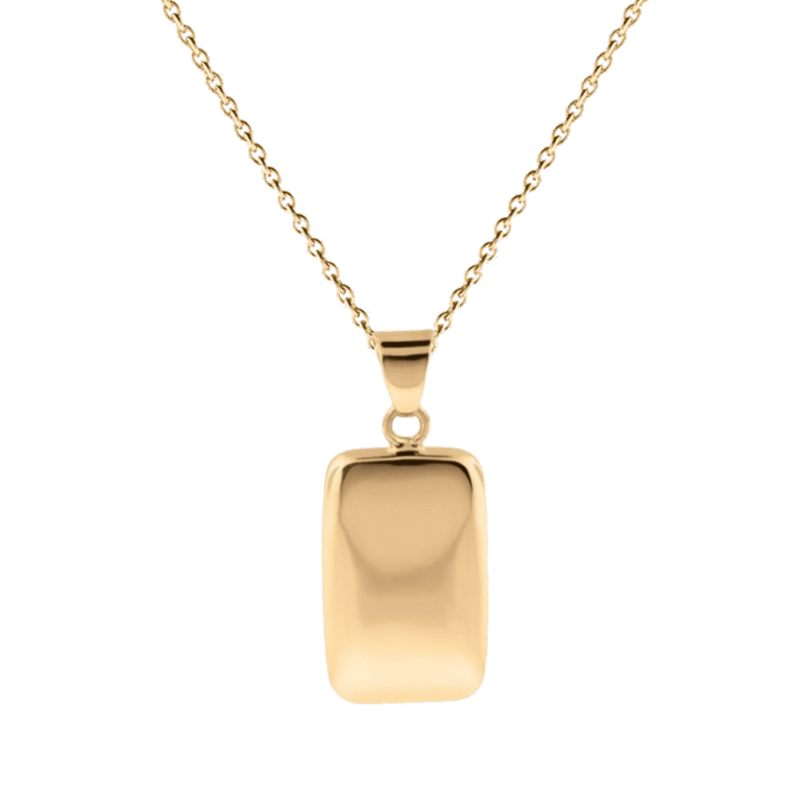 Cara Keepsakes Gold Locket Urns Gold Rectangle Pendant Urn (10K)