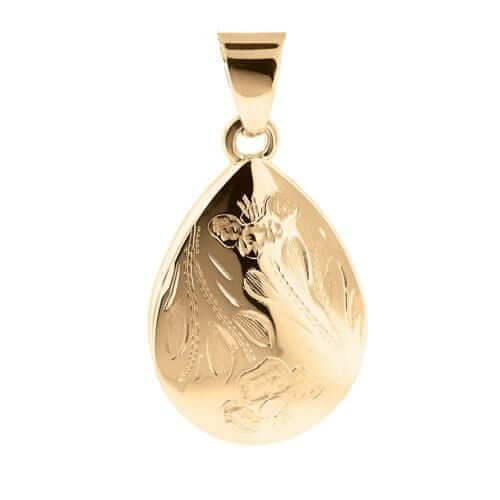 Cara Keepsakes Gold Locket Urns 'Poppy' Teardrop Pendant Urn (10K)