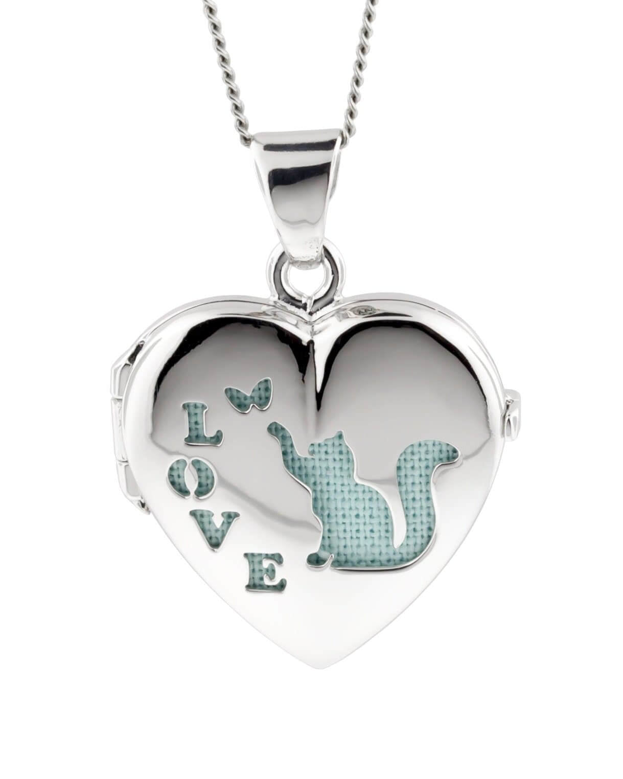 Cara Keepsakes Silver Locket Urns Cat Locket Urn