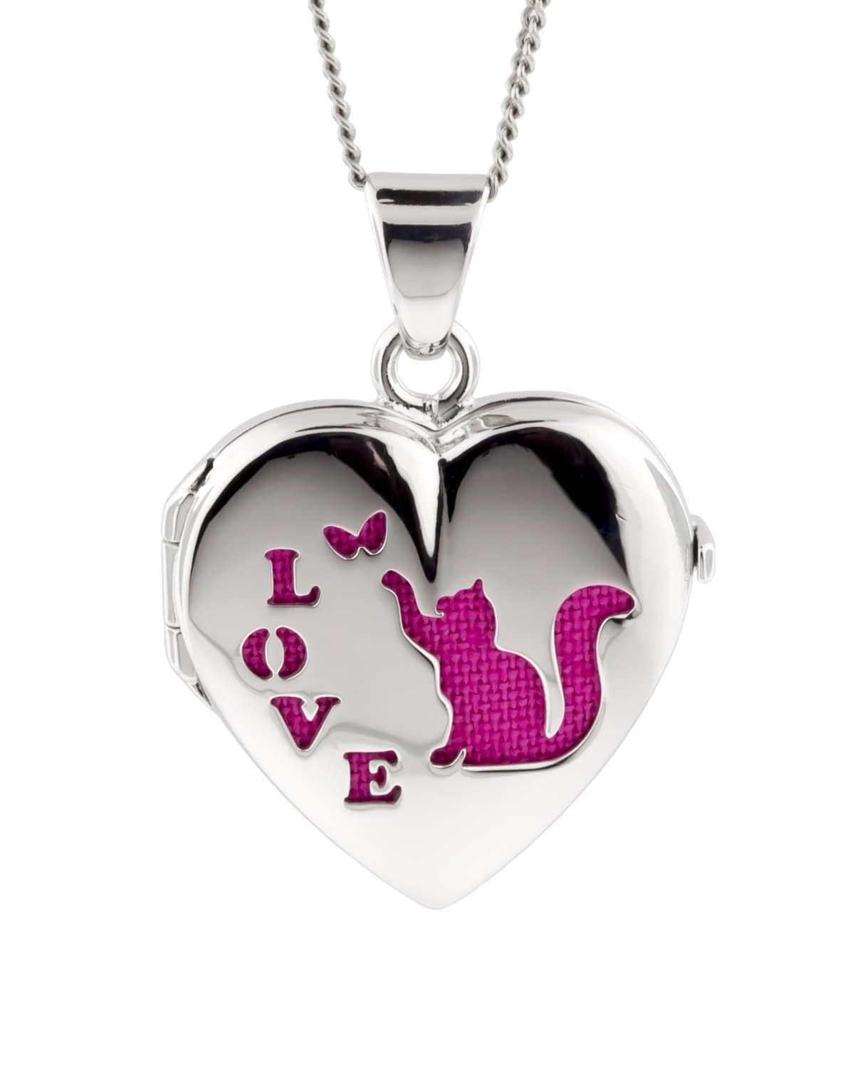 Cara Keepsakes Silver Locket Urns Cat Locket Urn