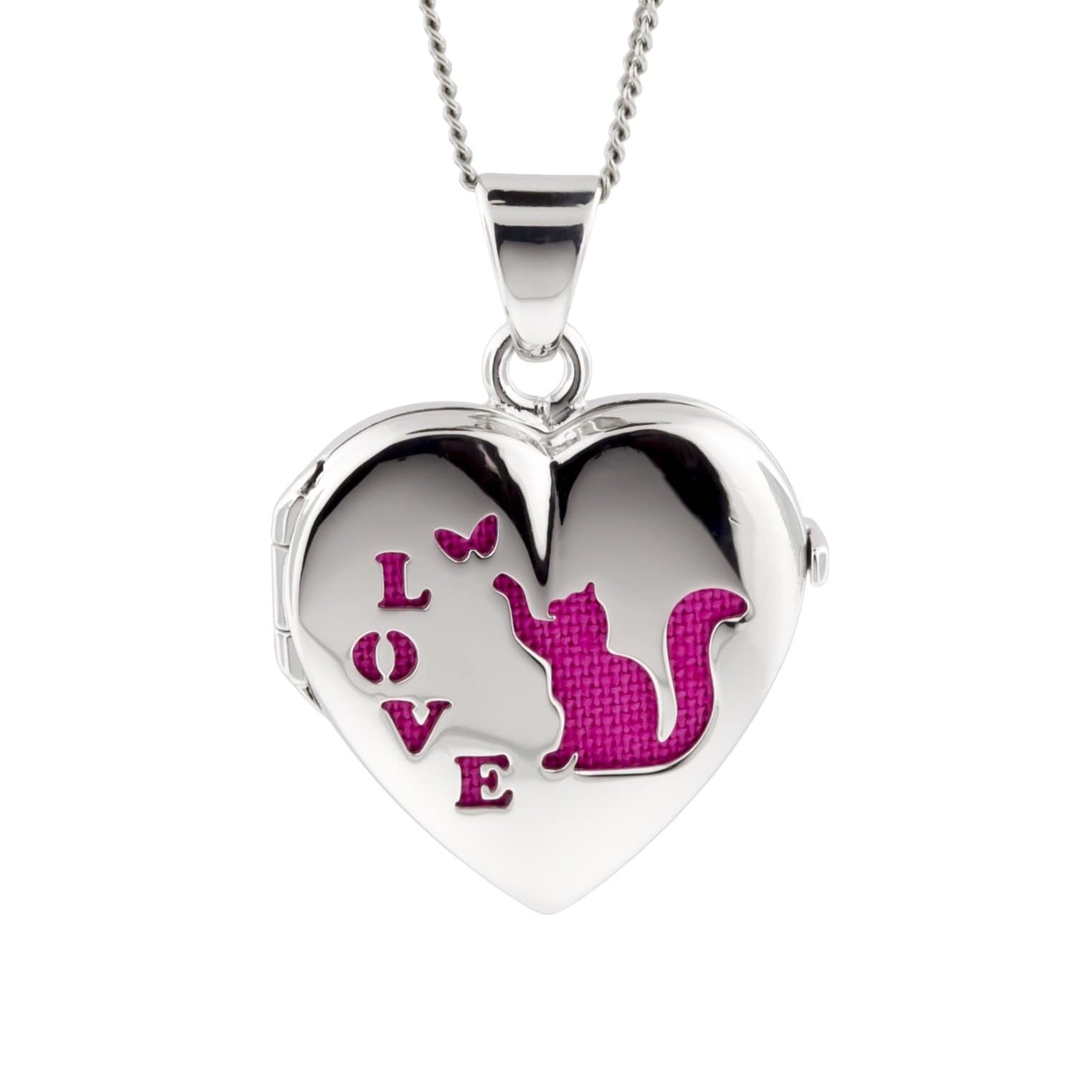 Cara Keepsakes Silver Locket Urns Cat Locket Urn