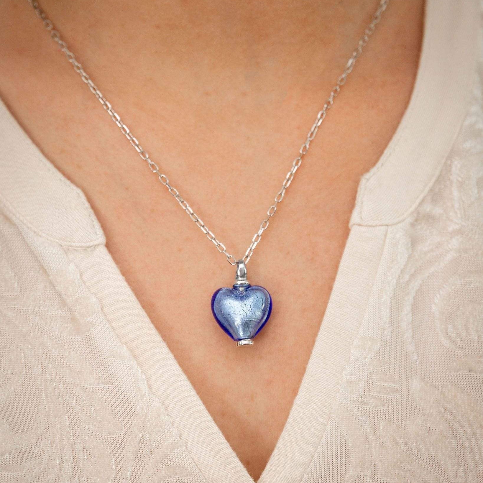 Cara Keepsakes Murano Glass Heart Urns Murano Glass Heart Urn - September