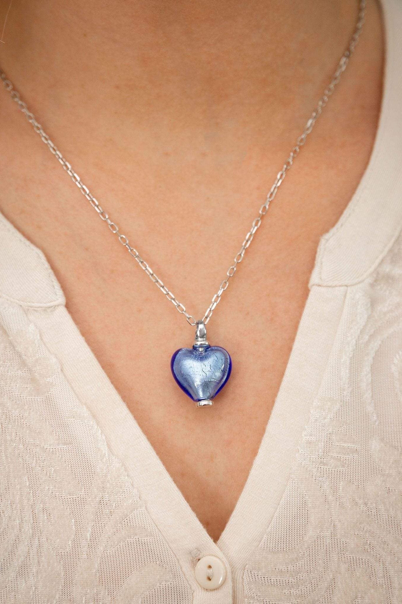Cara Keepsakes Murano Glass Heart Urns Murano Glass Heart Urn - September