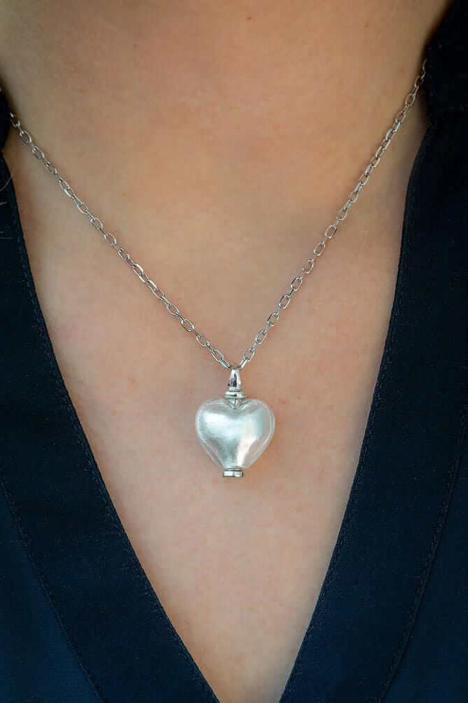 Cara Keepsakes Murano Glass Heart Urns Murano Glass Heart Urn - April