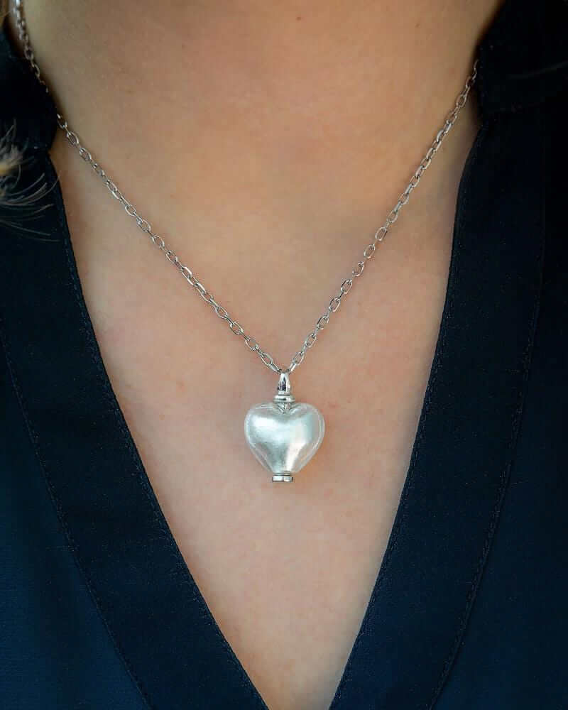 Cara Keepsakes Murano Glass Heart Urns Murano Glass Heart Urn - April