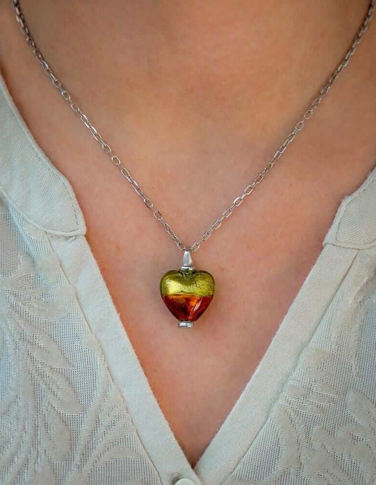 Cara Keepsakes Murano Glass Heart Urns Murano Glass Heart Urn - 'Guiding Light'