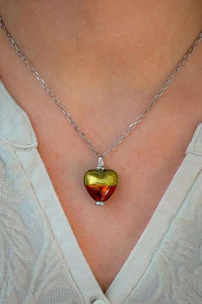 Cara Keepsakes Murano Glass Heart Urns Murano Glass Heart Urn - 'Guiding Light'