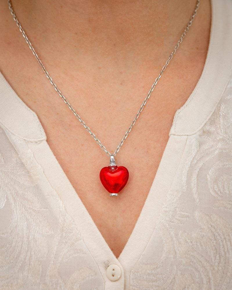 Cara Keepsakes Murano Glass Heart Urns Murano Glass Heart Urn - July