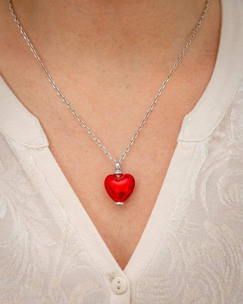 Cara Keepsakes Murano Glass Heart Urns Murano Glass Heart Urn - July