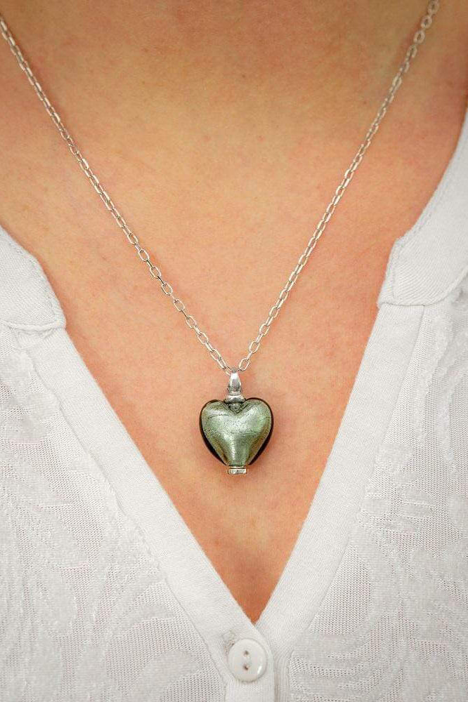 Cara Keepsakes Murano Glass Heart Urns Murano Glass Heart Urn - June
