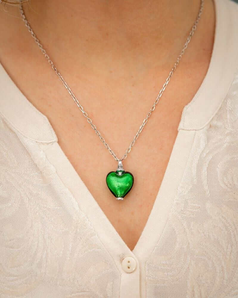Cara Keepsakes Murano Glass Heart Urns Murano Glass Heart Urn - May