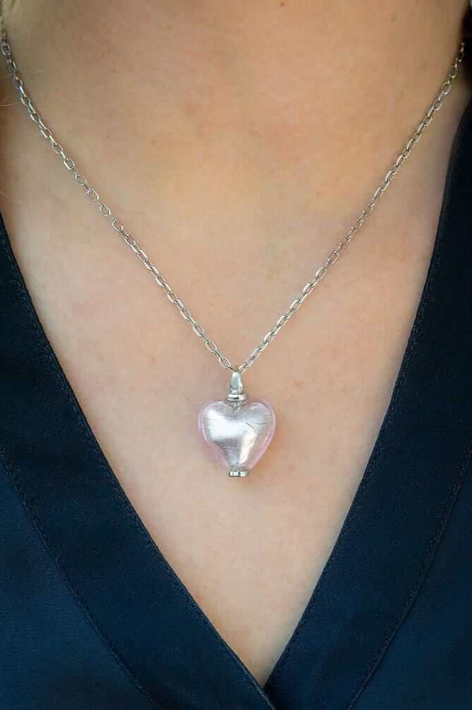 Cara Keepsakes Murano Glass Heart Urns Murano Glass Heart Urn - October