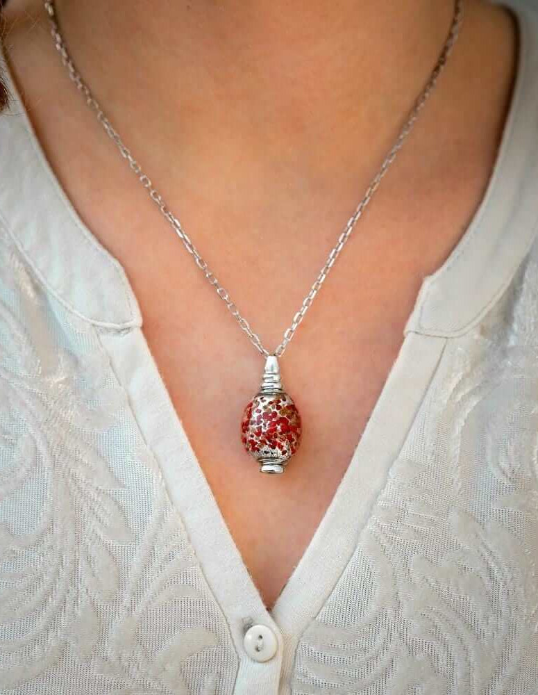 Cara Keepsakes Murano Glass Pendant Urns Murano Glass Pendant Urn - 'Beloved'