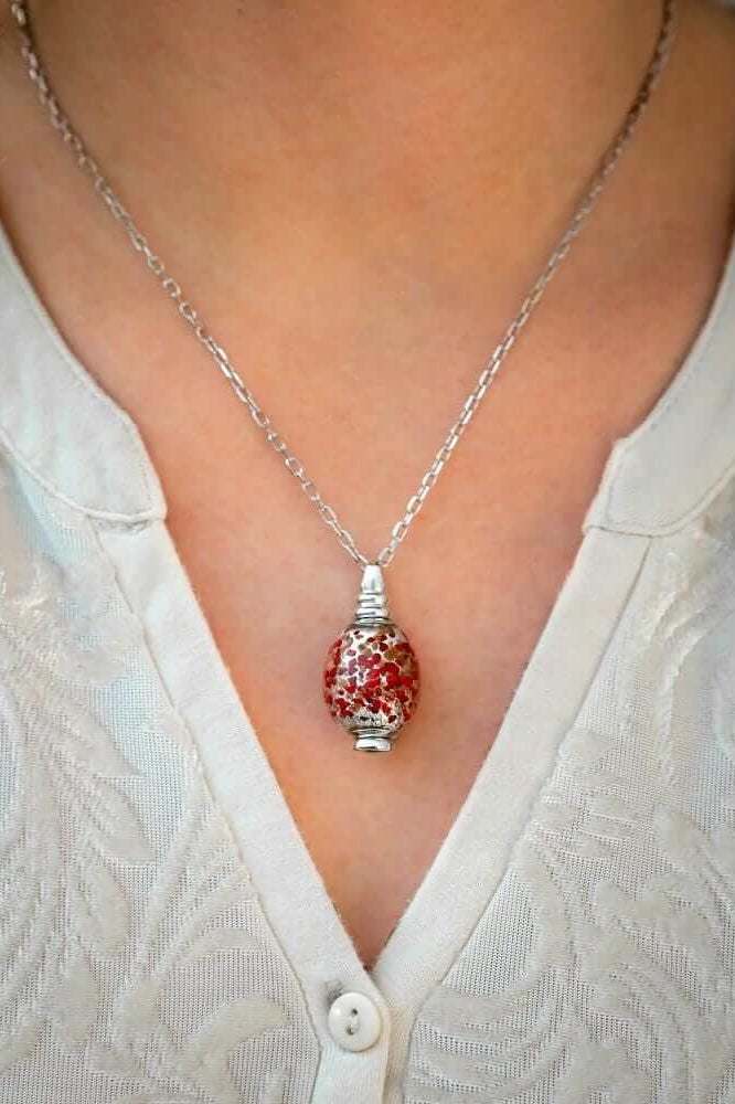 Cara Keepsakes Murano Glass Pendant Urns Murano Glass Pendant Urn - 'Beloved'