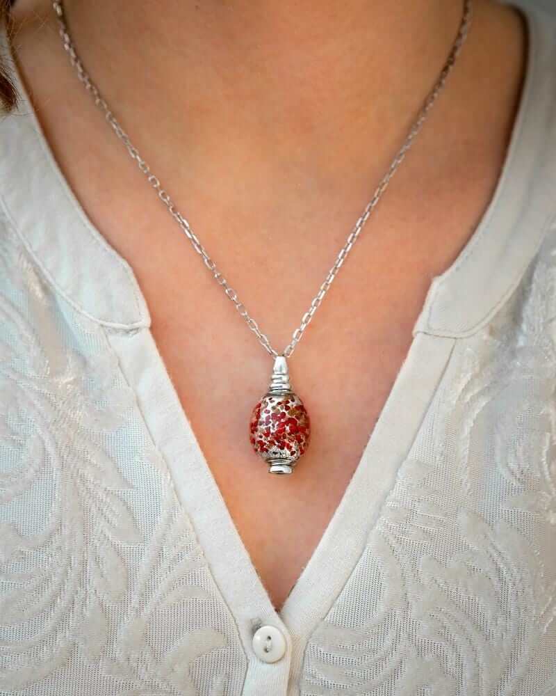 Cara Keepsakes Murano Glass Pendant Urns Murano Glass Pendant Urn - 'Beloved'
