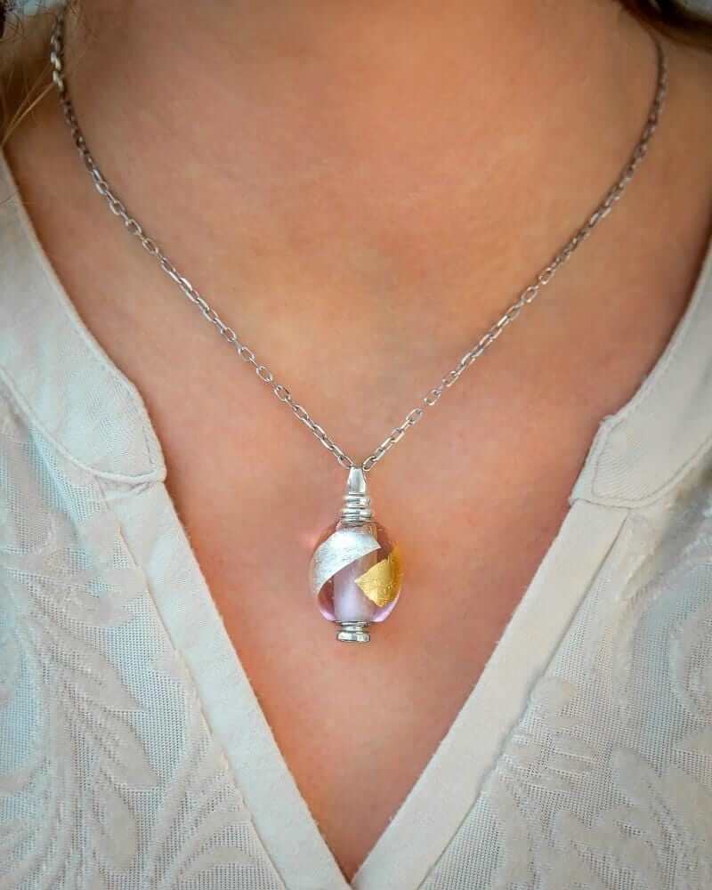 Cara Keepsakes Murano Glass Pendant Urns Murano Glass Pendant Urn - 'Loving Whispers'