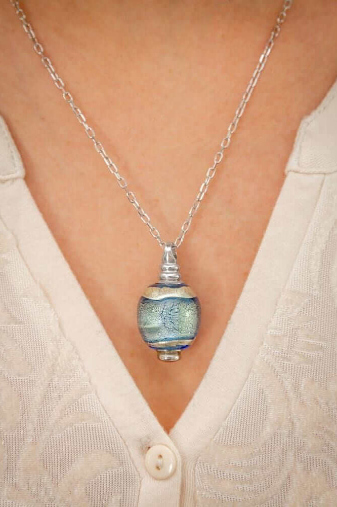 Cara Keepsakes Murano Glass Pendant Urns Murano Glass Pendant Urn - 'Serenity'