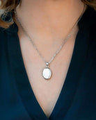 Cara Keepsakes Silver Pendant Urns Silver Oval Pendant Urn